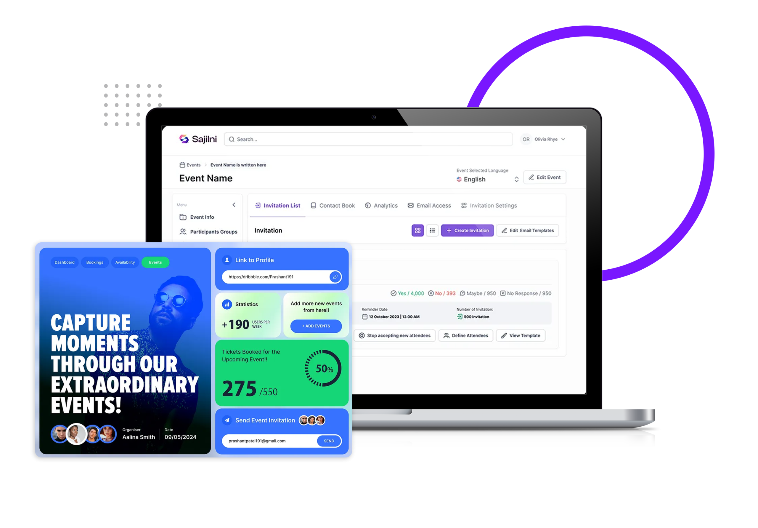 Invitation with RSVP Tracking System